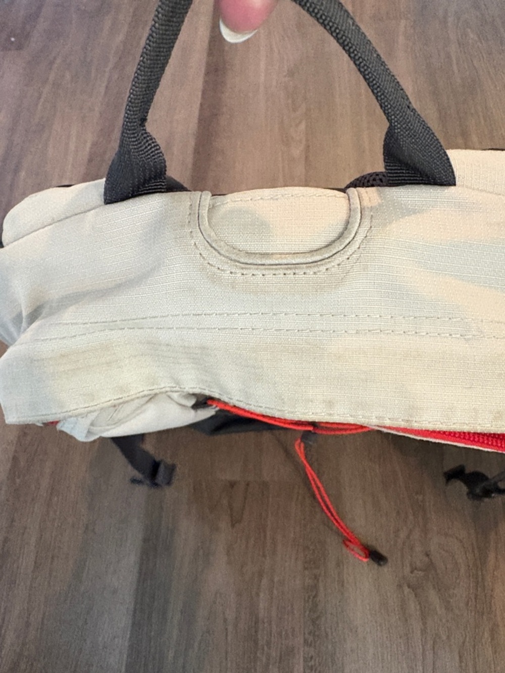 The North Face Gray, Black and Red Men’s Backpack with Front Bungee - Picture 4 of 6
